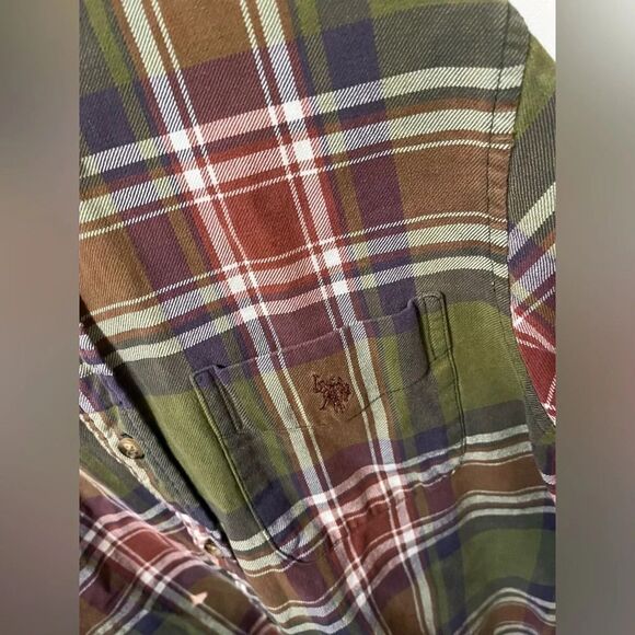 Colorful plaid / stripped button up - Picture 2 of 7